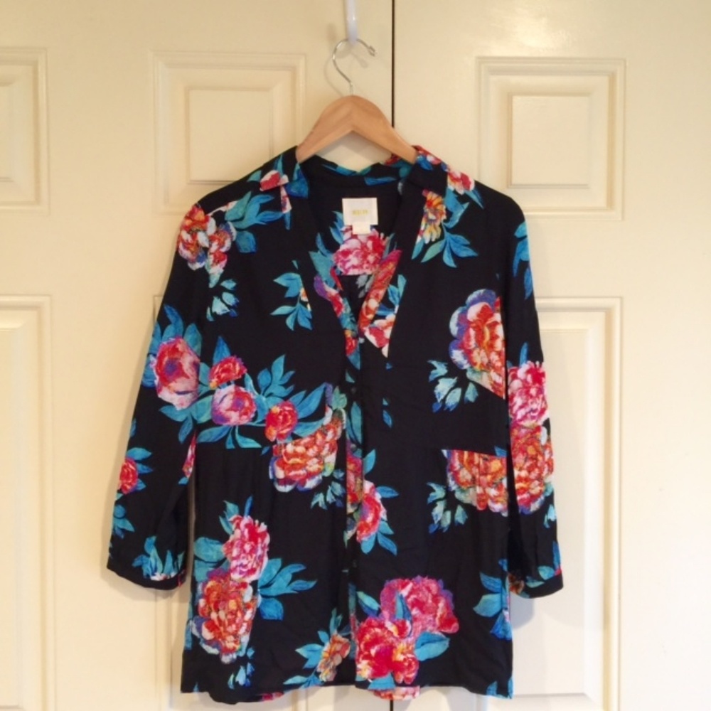 3/4 Sleeve Floral Blouse, NWOT